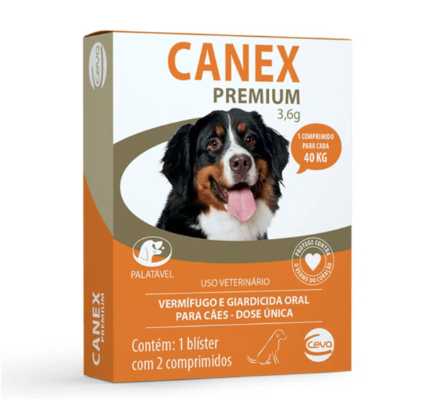 Vermífugo Canex Premium Cães acima 40kg c/ 2 Comprimidos