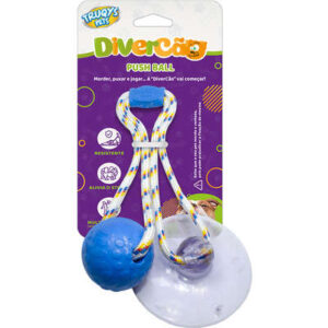 Brinquedo Push Ball PET Pequeno 45mm Azul Divercão