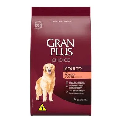 Ração GranPlus Choice Cães Adultos Frango e Carne 10,1kg
