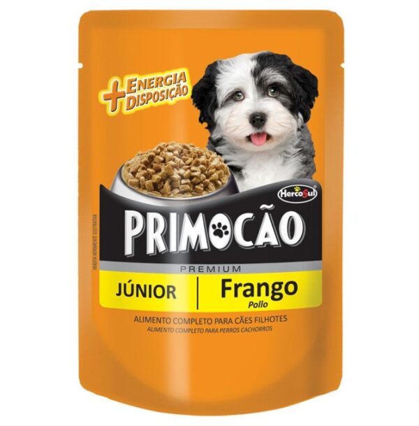 Ração Úmida Primocão Premium Júnior Cães Filhotes Frango 100g