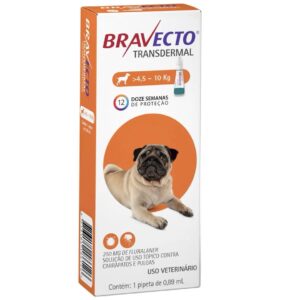 Bravecto Transdermal Antipulgas e Carrapatos Cães 4,5 até 10kg 1 Pipeta