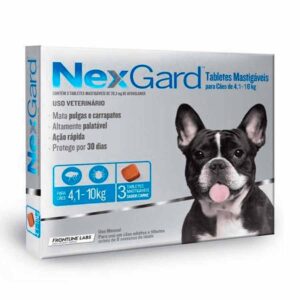 Nexgard Antipulgas e Carrapatos Cães 4,1 até 10kg Combo 3 Comprimidos