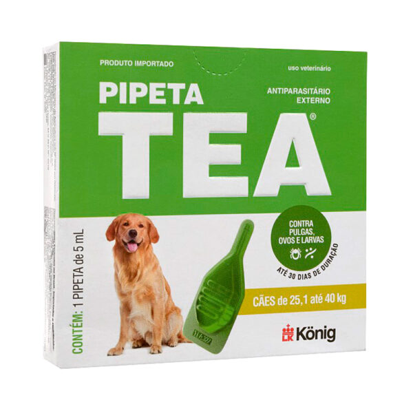 Tea Antipulgas Pipeta 5ml para Cães de 25,1 até 40 kg