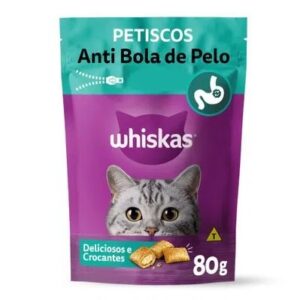 Petisco Whiskas Temptations Anti Bola de Pelo Gatos Adultos 80g