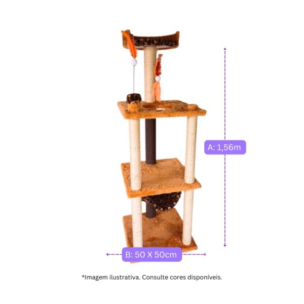 Arranhador Mobile Torre 4 Andares – ESCOLHA A COR