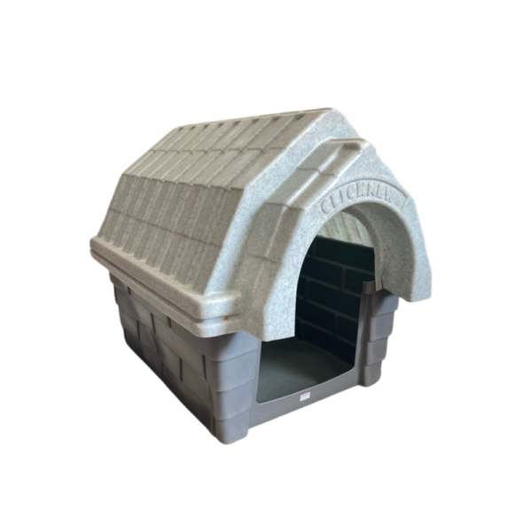 Casa Plástica Clicknew Chaminé Tam 2 Cinza 🏷️ Produto Outlet