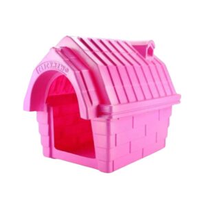 Casa Plástica Clicknew Chaminé Tam 3 Rosa 🏷️ Produto Outlet