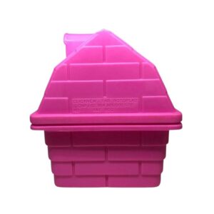 Casa Plástica Clicknew Chaminé Tam 3 Rosa 🏷️ Produto Outlet