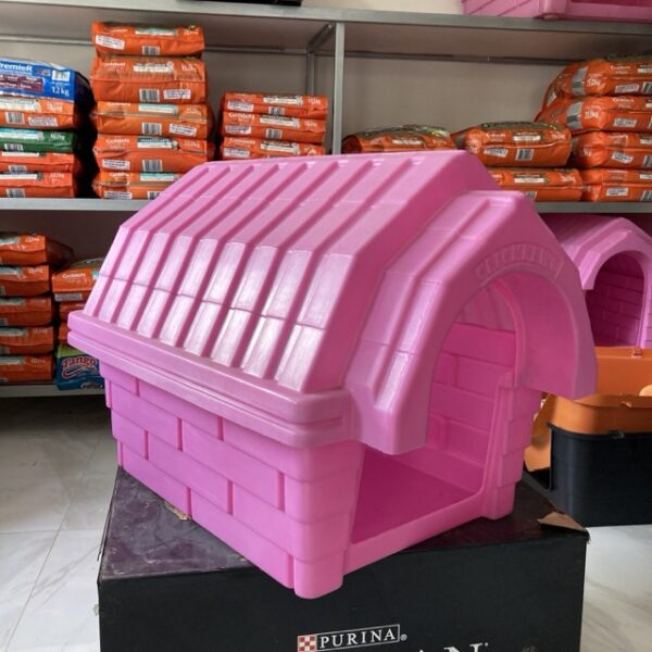 Casa Plástica Clicknew Chaminé Tam 3 Rosa 🏷️ Produto Outlet